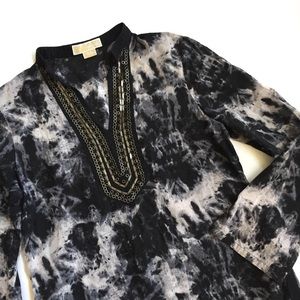 Michael Kors tie dye beaded tunic top
